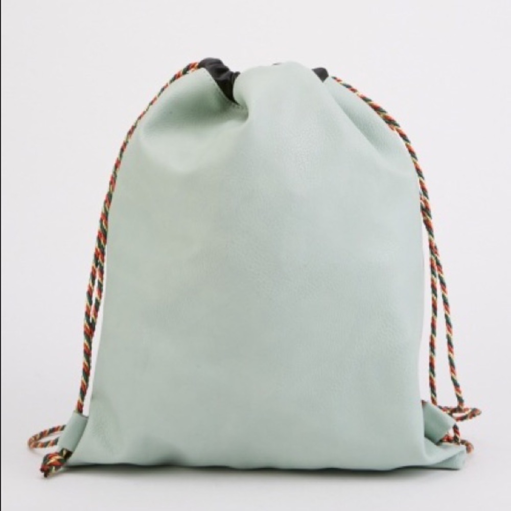 Drawstring Rope Backpacks/ Pleather - Picture 2 of 5